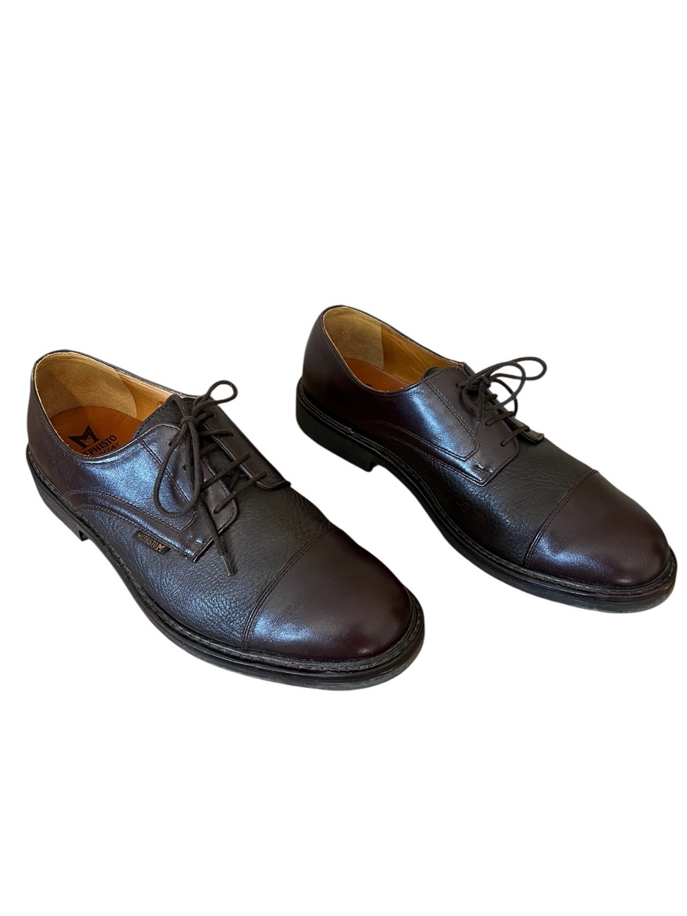 Mephisto Melchior Men’s Leather Cap Toe Oxford Shoes dark brown Size 12 lace up